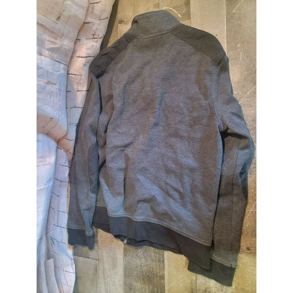 Marc Anthony black jacket large zip up knit coat - Picture 6 of 6